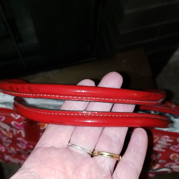 COACH Poppy Coated Canvas Graffiti Tote & Matching Coin/Card Purse Set - Picture 7 of 17